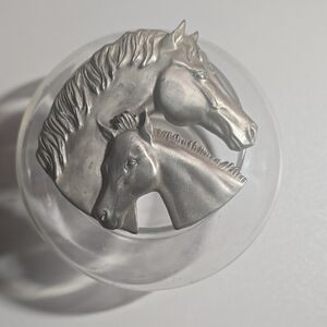 Silver Horse Head Wall Accent - Unbranded